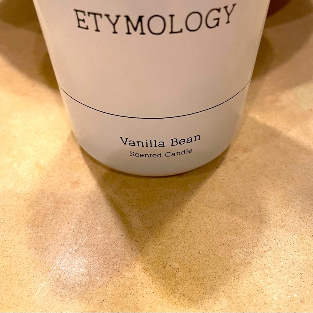 Mosaic Bath & Spa Etymology Vanilla Bean Candle NEW - Picture 2 of 4